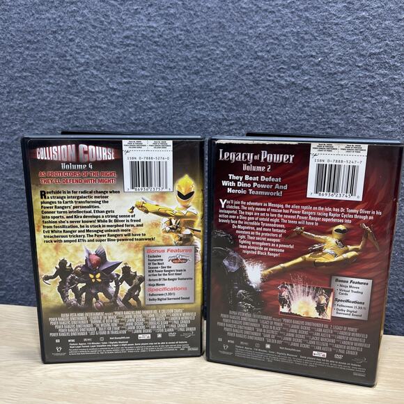 Lot Of 2 Power Rangers DVD’s Legacy Of Power D.Thunder Vol 2/4 Collision Course - Picture 2 of 5